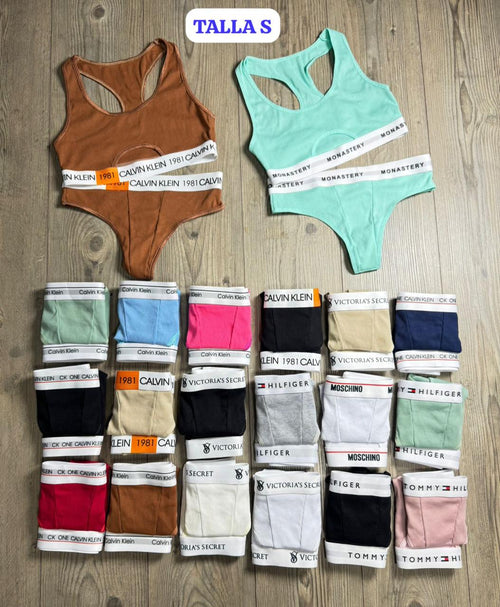 Set (Top + Tanga) En   Tela Rib  – Sensual, Cómodo Y Ajustable